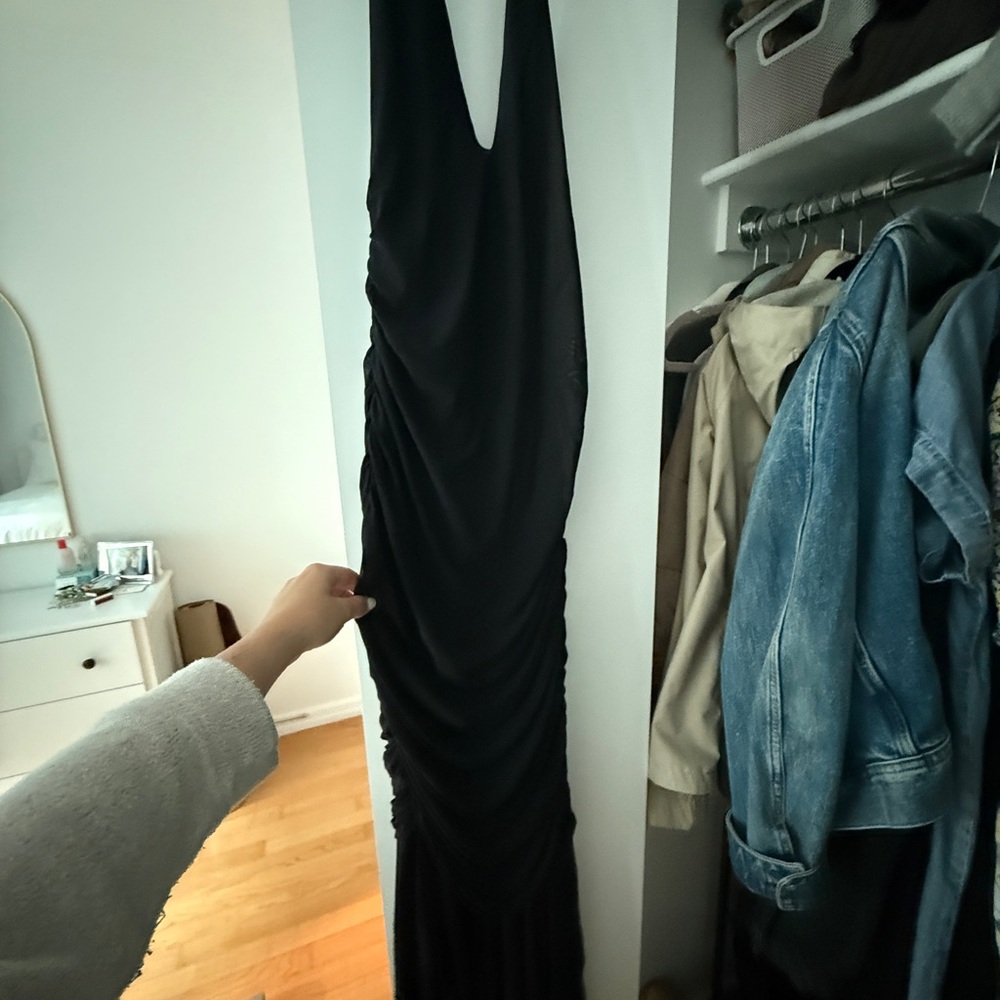Black Long Halter Dress